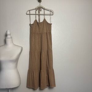 Old Navy Halter Tan Maxi Dress